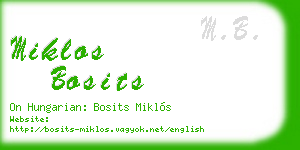 miklos bosits business card