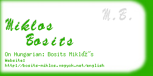 miklos bosits business card